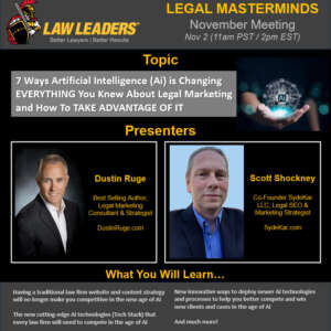 Law Leaders November Masterminds Announcement – Register Today!
