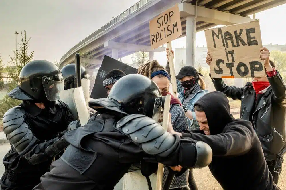 Police Engaged in Battle