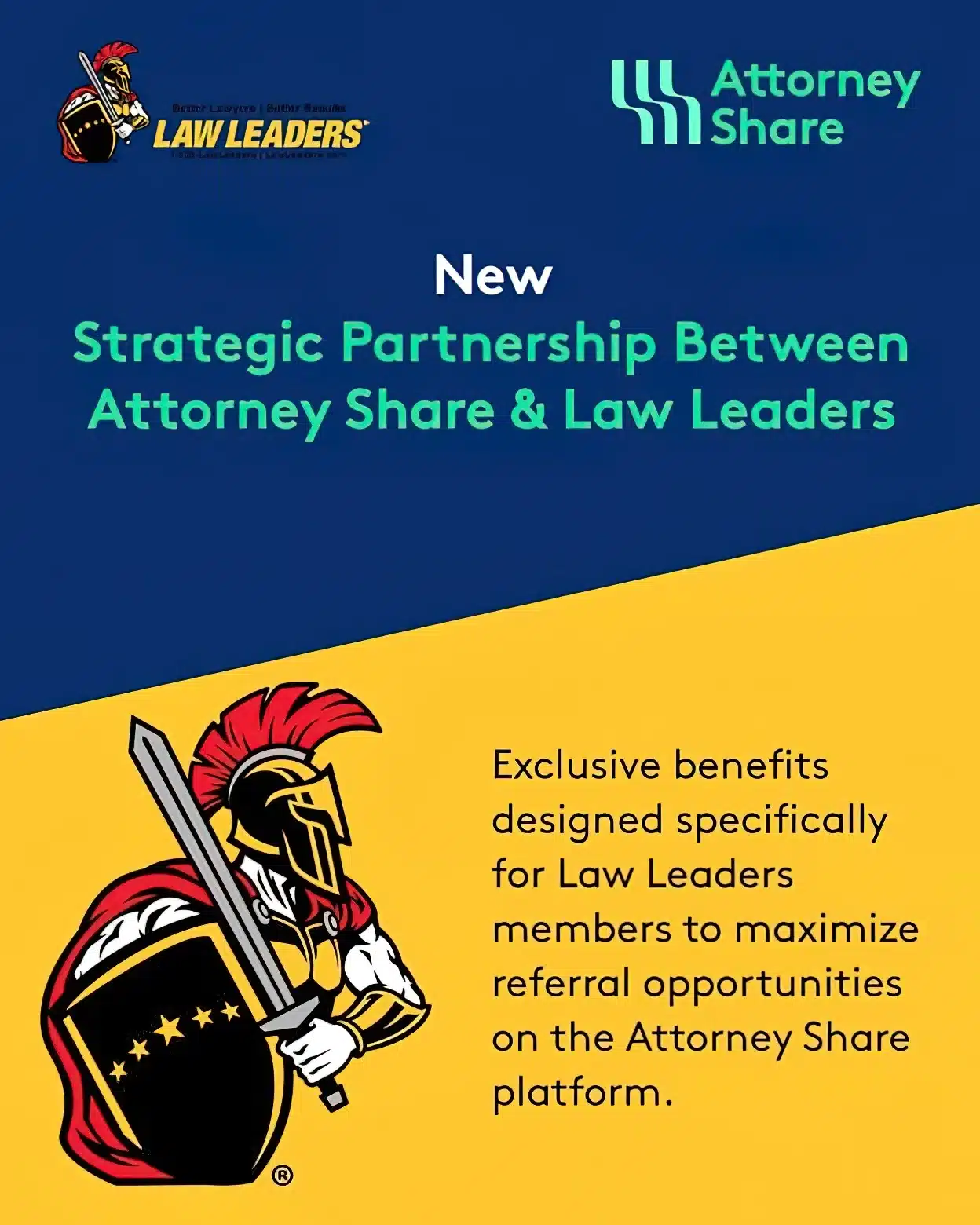 NEWS: Exciting New Partnership: Law Leaders & Attorney Share